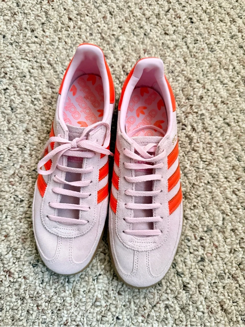New Without Tags adidas Handball Spezial Women’s 8 Pink & Orange Sneakers - Picture 4 of 8